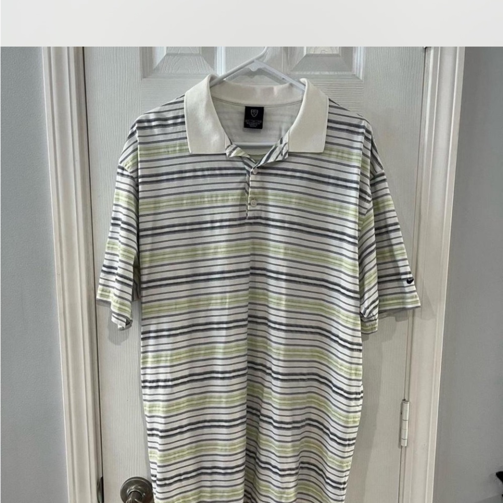 Nike Golf Mens X-Large Striped Polo Shirt Short Sleeve 100%
Cotton